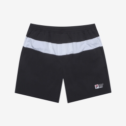 Fila Regular Fit Aqua Time Color Block - Miesten Shortsit - Mustat | FI-53924